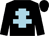 Black, light blue cross of lorraine (Mrs S Davis / Mrs M O'neill)