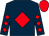 Dark blue, red diamond, diamonds on sleeves, red cap (Mr M D Pearson)