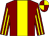 Maroon, yellow stripe, striped sleeves, quartered cap (Mr D B & Mrs C Lamplough)