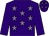Purple, mauve stars, purple sleeves (Mr W D & Mrs D A Glover)