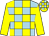 Light blue & yellow check, yellow sleeves, check cap (Martin Donnellan)