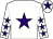 White, purple star, purple stars on sleeves, purple star on cap (Milkers Syndicate)