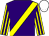 Purple, yellow sash, yellow & purple striped sleeves, white cap (Line View Syndicate)