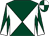 White & dark green diabolo, quartered cap (Merriebelle Irish Farm Limited)