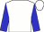 White, blue sleeves, blue ball, (Liz Kowalski)