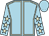 Light blue, beige seams, light blue sleeves, beige stars, light blue cap (H E S Al-kaabi)