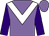 Mauve, white chevron, purple sleeves (Mrs Sandie Newton)