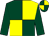 Dark green and yellow quartered, dark green sleeves, quartered cap ()