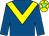 Royal blue, yellow chevron, yellow cap, light green star (Phoenix Platinum Syndicate)
