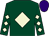 Dark green, beige diamond, diamonds on sleeves, purple cap (Delamere Cottage Racing Partners (1996)
