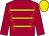 CLARET, GOLD braid, CLARET sleeves, GOLD cap (Qatar Racing Limited)