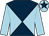 Light blue & dark blue diabolo, light blue sleeves, dark blue star on cap (John G O'Connell)