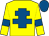 Yellow, royal blue cross of lorraine, armlets and cap (Ben & Sir Martyn Arbib)