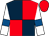 Dark blue and red (quartered), white sleeves, royal blue armlets, red cap (Grant Mercer & Penelope Williams)