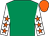 Emerald green, white sleeves, orange stars and cap (Mr Anthony O'Gorman)