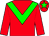 Red body, green chevron, red arms, red cap, green star (Ammerland/newsells/magnier/tabor)