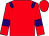 Red, purple epaulets and armlets (Mr W Hoffman Racing)