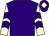 Purple, beige and purple chevrons on sleeves, purple cap, beige diamond (Cn Farm Limited)