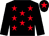 Black, red stars, black sleeves, black cap, red star (R Whichelow, T Baker & Partners)