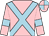 Pink, light blue cross belts and armlets, quartered cap (Tony Wechsler & Ann Plummer)