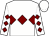 White, maroon triple diamond, diamonds on sleeves (The Eight of Diamonds)