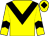 Yellow body, black chevron, yellow arms, black chevron, yellow cap, black diamond (A Ameline/g Viel/l Viel)