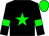 Black, green star, green bars on sleeves, green cap (Agave Racing Stable, Erj Racing, Llc And Madaket Stables Llc)