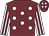 Garnet body, white spots, white arms, garnet striped, garnet cap, white spots (Cheik Abk al Thani)