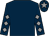 Dark blue, grey diamonds on sleeves, dark blue cap, grey star (Greenstead Hall Racing Ltd)