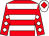 Red, white hoops, diamonds on sleeves, white cap, red diamond (Mr Browns Boy's)