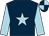 Dark blue, light blue star and sleeves, quartered cap (P A Deal & G Lowe)
