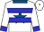 White, royal blue star and collar, two blue hoops and cuffs on sleeves, white cap, blue button (Thomas Thienel)