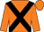 Fluorescent orange, black cross sashes, two black hoops on sleeves (Wheaton, Beverly And Bennett, Mary Ada)