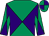 Emerald green and purple diabolo, quartered cap (Mr Nigel Franklin)
