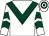 White, dark green chevron, dark green chevrons on sleeves, hooped cap (Shane Leahy)