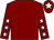 Maroon, white stars on sleeves, white star on cap (Dr Tara Browne)