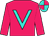 Rose, turquoise 'v', quartered cap (Mrs S Burke)