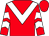 RED, white chevron, white chevrons on sleeves, red cap (Thomas F Hughes)