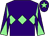 Purple, light green triple diamond, diabolo on sleeves and star on cap (Trisha Keane & Julia Rayment)