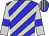 Blue, silver diagonal stripes and sleeves, blue armband, striped cap (Ms N H Kropman & Mr B O Wiid)