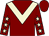 Maroon, beige chevron, beige stars on sleeves, maroon cap (Five Plus One Syndicate)