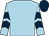 Light blue, dark blue chevrons on sleeves, dark blue cap (Marvin A Johnson Llc, Seven Arms Stable And Smith, Dennis)