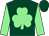 Dark green, light green shamrock, light green sleeves, dark green diamond hoop, dark green cap (Ginellen Racing)