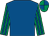Royal blue, emerald green and royal blue striped sleeves, quartered cap (Mr Geoffrey Deacon)