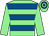 Light green, royal blue hoops, light green sleeves (Culture Club)