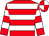 Red, white hoops, red and white quartered cap (Gene Burkholder)