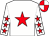 White, red star, red stars on sleeves, quartered cap (M M Allen)