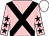PINK, BLACK cross belts, PINK sleeves, BLACK stars, WHITE cap (A Chandler, David & Yvonne Blunt)