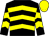Black, Yellow chevrons, yellow chevrons on sleeves, yellow cap (Calumet Farm)