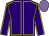 Purple body, yellow seams, purple arms, yellow seams, mauve cap (Mme Am Roux)
